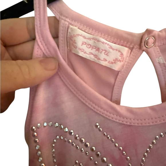 Popatu Pink Butterfly Rhinestone Tutu Dress – Toddler Girls Size Small - Picture 6 of 10